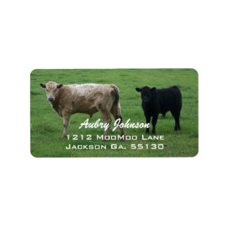 Vaches Étiquettes de adresse