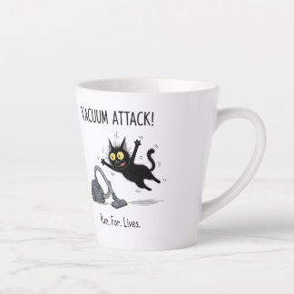 Vacuum Attack Funny Black Cat Coffee Mug Gift