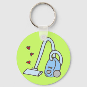 Vacuum Cleaner with Hearts Keychain