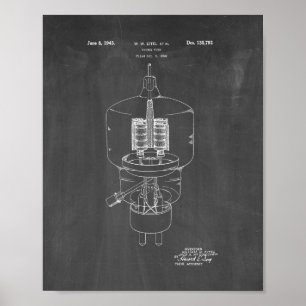 Vacuum Tube Patent - Chalkboard Poster