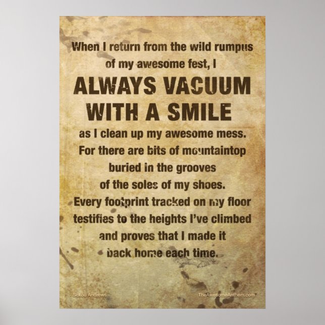 "VACUUM W/ SMILE" Awesome Poster (GRATITUDE) (Front)