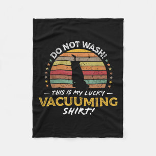 Vacuuming Funny Carpet Vacuum Quote Retro Toy 80s Fleece Blanket