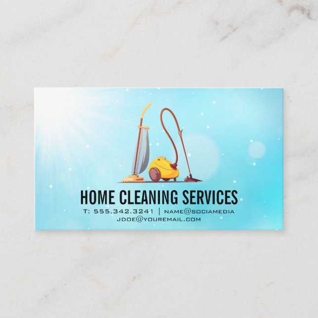 Vacuums Logo Business Card (Front)