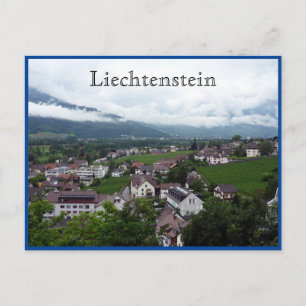 vaduz city liechtenstein postcard