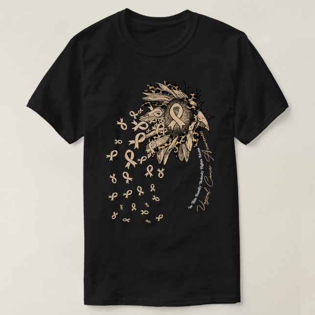 Vaginal Awareness sunflower nobody fights alone T-Shirt (Design Front)