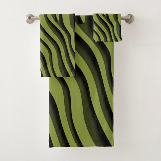 Vague 3D Zebra Soft Vert Luxe (En situation)