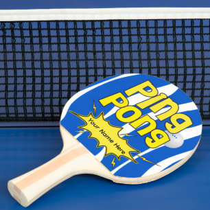 Vague bleu groovy, raquette de Ping Pong personnal