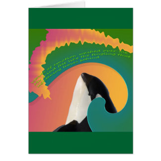Vague d'arc-en-ciel de baleine d'orque