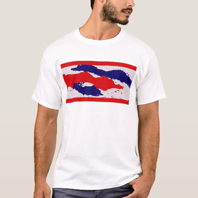 Vague de liberté : T-shirt Abstrait USA Colours (Devant)