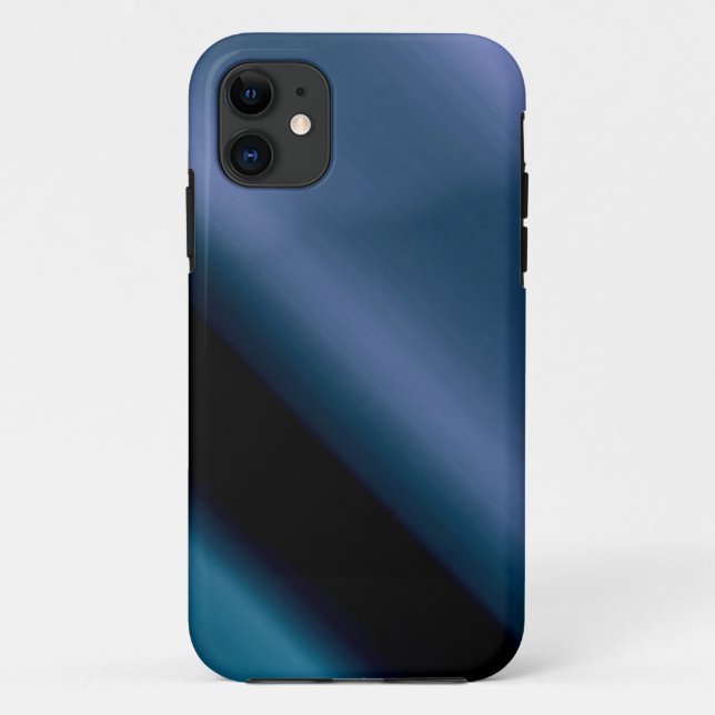 Vague l Blue-Black Abstract Case-Mate iPhone Case (Back)