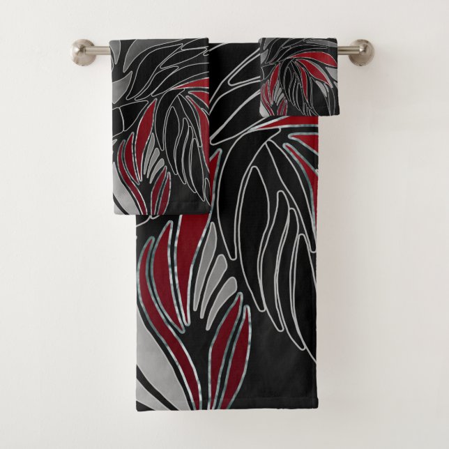 vagues Abstraites, lignes, feuilles, design modern (En situation)
