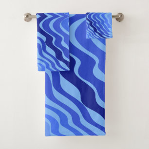 Vagues bleues réfléchissantes Moderne Design abstr