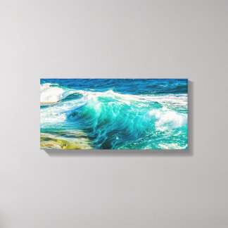 Vagues brisant l'art de la toile