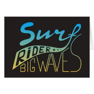 Vagues de cavalier de surf grandes
