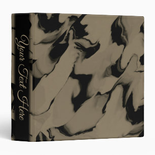 Vagues de Classeur personnalisé noir et bronzé