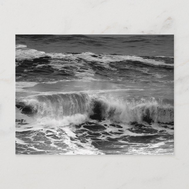 Vagues de curling délicates dans une carte postale (Devant)