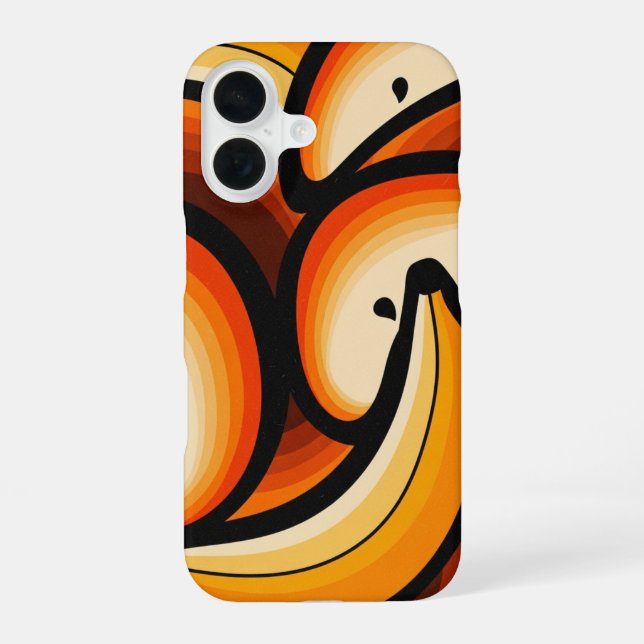 Vagues de Fruits Rétro iPhone 16 Case (Back)