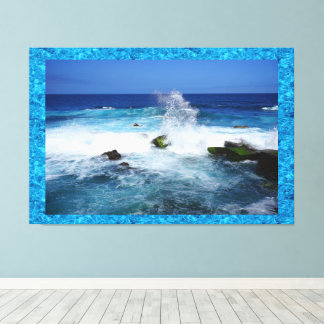 Vagues de mer 152 cm x 102 cm Toile emballée