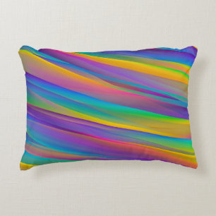Vagues de spectre Vintage coloré   Coussin décorat
