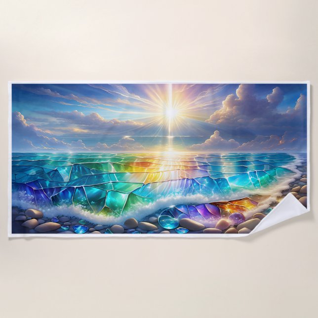 Vagues de tranquillité : Serviette de coucher de s (Devant)