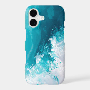 Vagues de turquoise tourbillonnantes Art de vague 