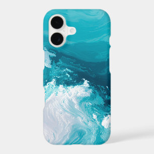 Vagues de turquoise tourbillonnantes Art de vague 