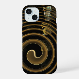 Vagues dorées hypnotiques Art abstrait moderne