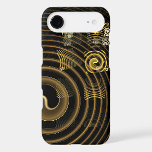 Vagues dorées hypnotiques Art abstrait moderne