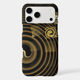 Vagues dorées hypnotiques Art abstrait moderne