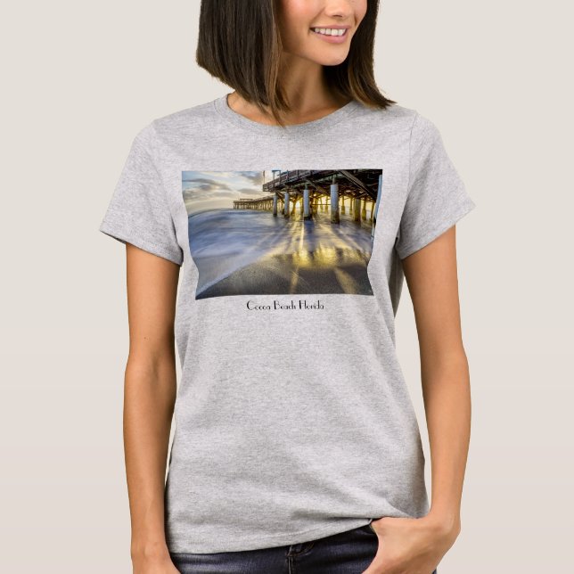 Vagues Douces Au T-shirt Cocoa Pier (Devant)