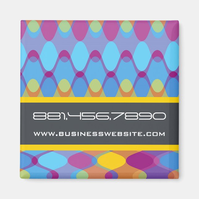 Vagues géniales | 02 * aimant jaune bleu du (Devant)