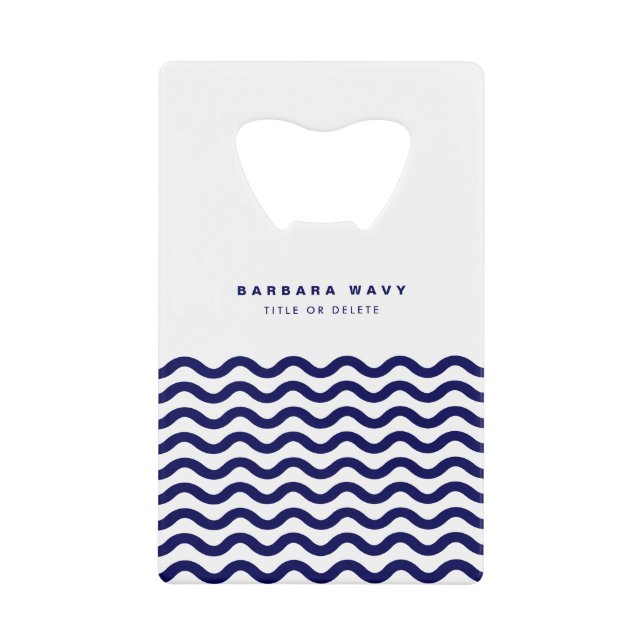 Vagues nautiques Marine Bleu tendance Stylish 9 Va (Devant)