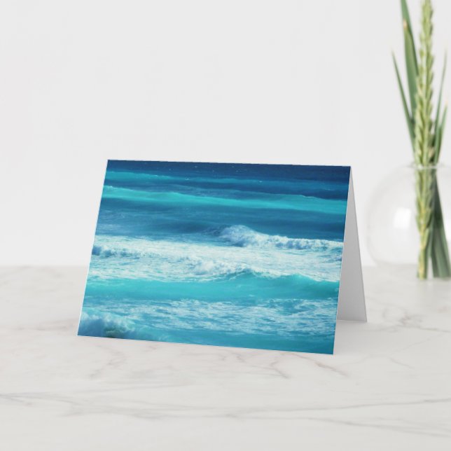 VAGUES OCÉAN CARTES DE REMARQUE (Devant)