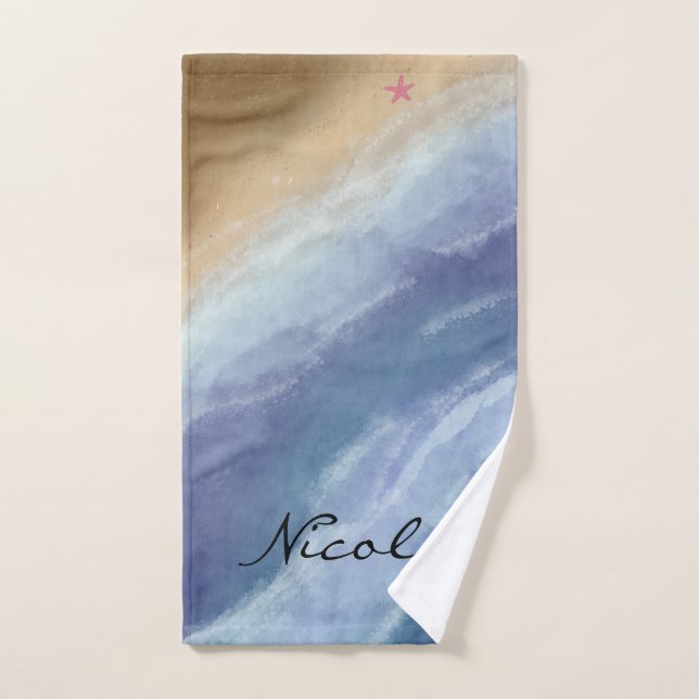Vagues qui déferlent (Serviette à main)