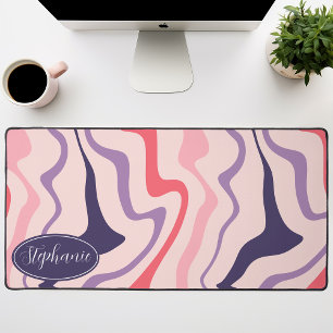 Vagues Rétro Groovy Rose, Violettes et Prune