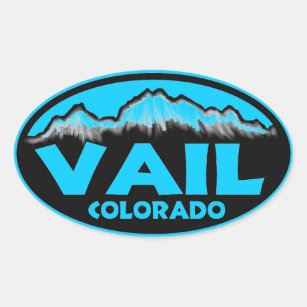 Vail Colorado blue oval stickers