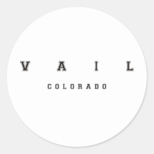 Vail Colorado Classic Round Sticker