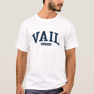 Vail Colorado CO College University Style Navy T-Shirt