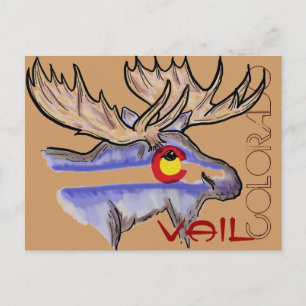 Vail Colorado elk postcard