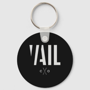 Vail Colorado Graphic Ski Keychain