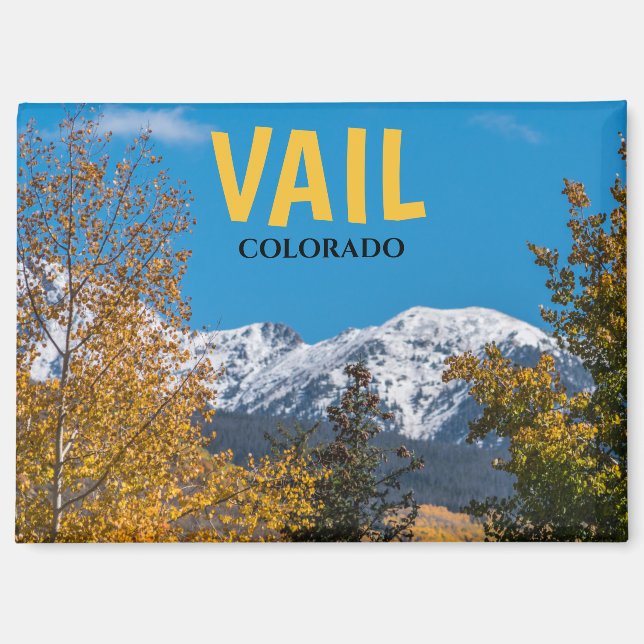 Vail Colorado Magnet Mountains Souvenir Gift (Front)