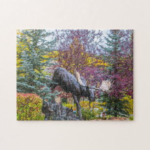 Vail Colorado Moose Statue. Jigsaw Puzzle