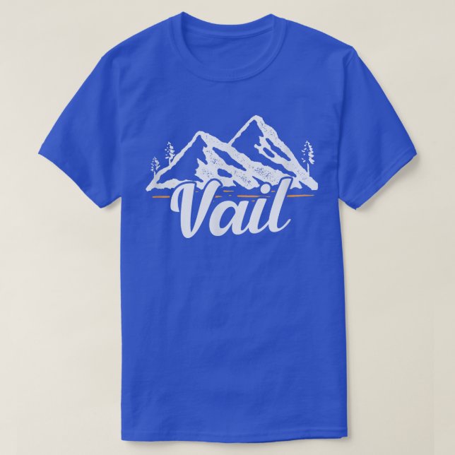 Vail Colorado Mountain Ski Skiing Snowboarding  T-Shirt (Design Front)