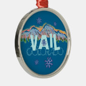 Vail Colorado mountain snowflake ornament (Right)