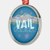 Vail Colorado mountain snowflake ornament (Left)