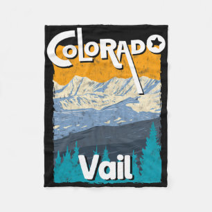 Vail Colorado Mountain State Rocky Mountains Tee S Fleece Blanket