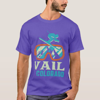 Vail Colorado Mountain Vintage Retro Skiing and Sn T-Shirt