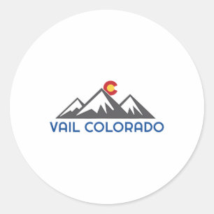 Vail, Colorado Rocky Mountain  Classic Round Sticker