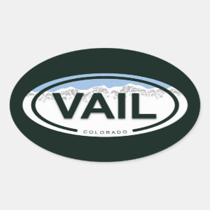 Vail Colorado Rocky Mountain Oval Sticker