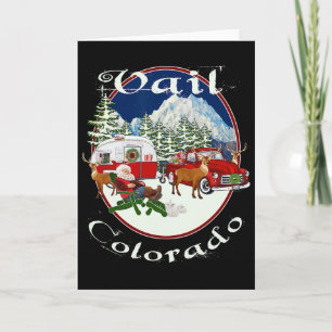 Vail Colorado Rocky Mountains Christmas Skiing Sou Card